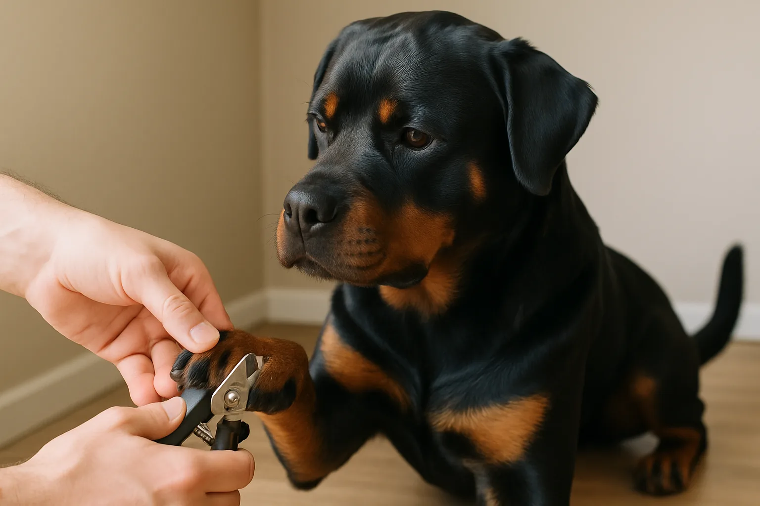 Cómo cortar las uñas a un Rottweiler sin lastimarlo