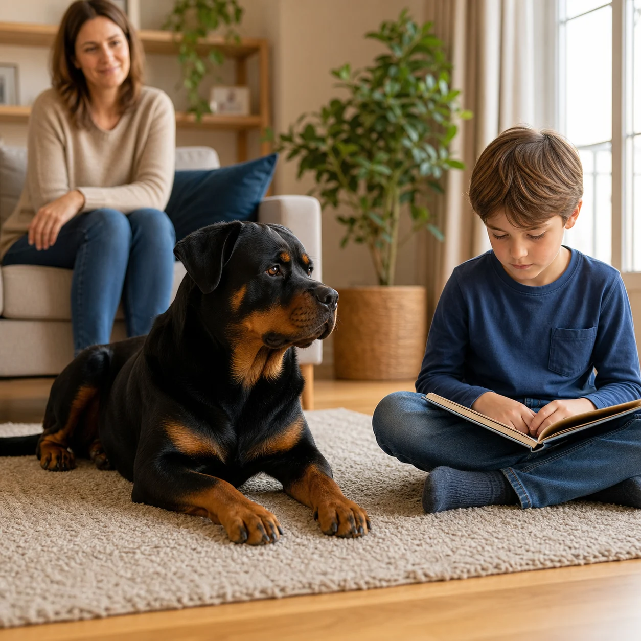 ¿Es seguro tener un Rottweiler con niños? Sí, si los adultos hacen su parte