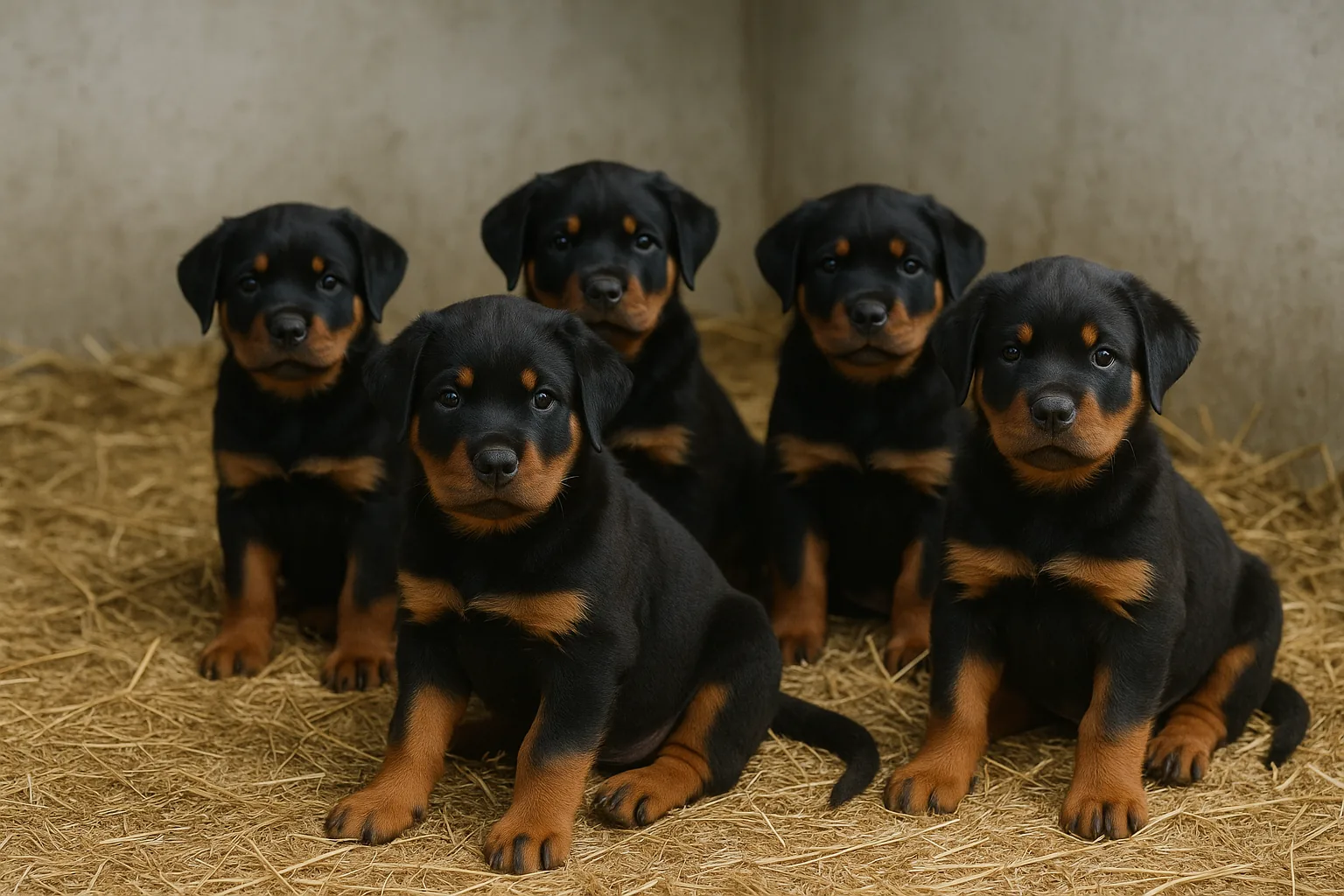 ¿Cuánto dura la gestación de una Rottweiler y cuántos cachorros?