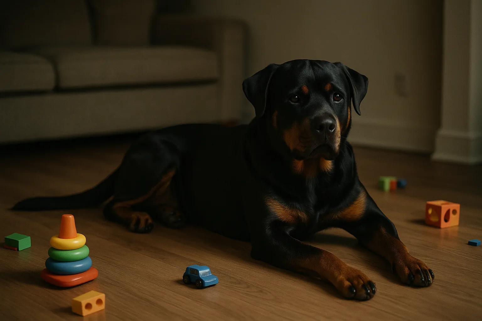 Rottweiler: ¿guardián o perro de familia?