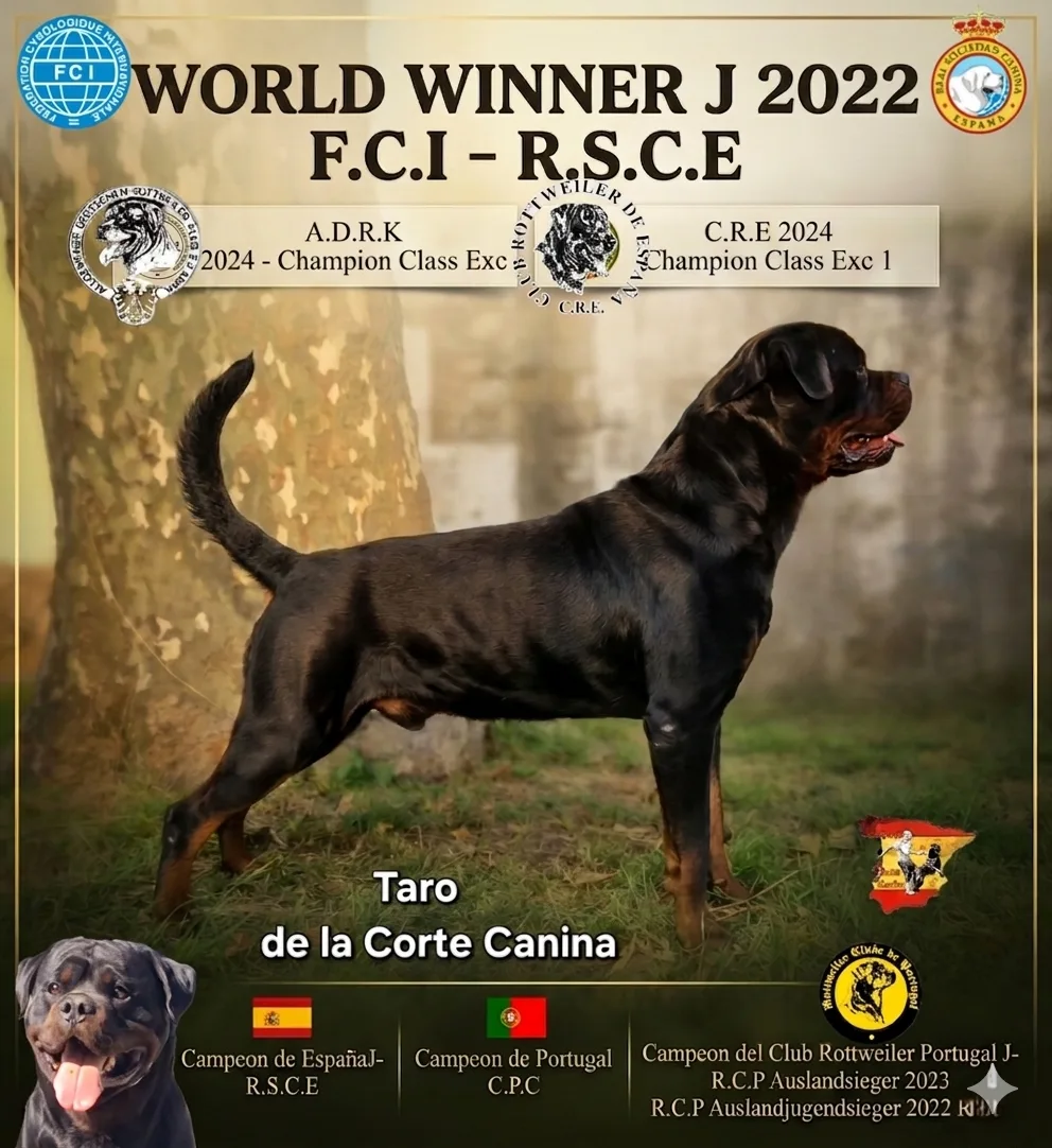 Foto lateral de CH TARO DE LA CORTE CANINA